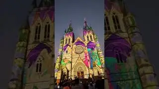 Gorgeous St. Mary&rsquo;s Cathedral Christmas lights show! P2 #christmaslights #cathedral #sydney #amazing