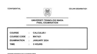 MAT421 PAST YEAR JANUARY 2024