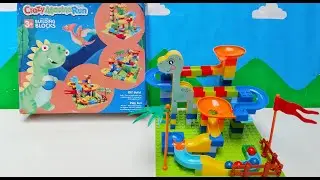 ASMR - Playing Crazy Marble Run Dino | Komandan Toys
