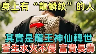 身上有“龍鱗紋”的人，其實是龍王神仙轉世！壹生水火不侵，富貴長壽！