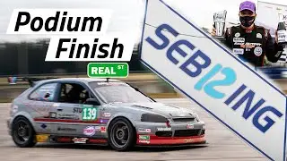 Honda Civic K24 борется за победу! Международная гоночная трасса Себринг.
