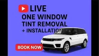 👀 LIVE Tint Repair &mdash; Removing Old Tint & Installing New! 🔥🚗 #shorts #live