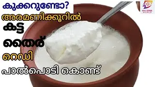 പാൽപൊടി കൊണ്ട് നല്ല കട്ട തൈര് ഉണ്ടാക്കാം/ Homemade Curd / Instant Curd making / Thick Yogurt Recipe