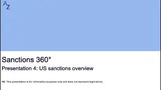 Sanctions 360: US sanctions overview