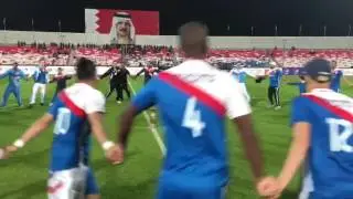 King's Cup winners Manama celebrate their win