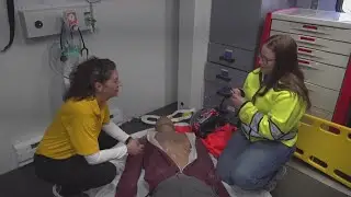 Rural ambulance crews train for high-risk emergencies inside mobile simulation unit