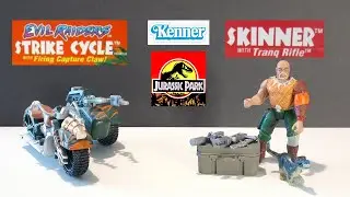 1994 Kenner Jurassic Park Evil Raiders Skinner and Strike Cycle