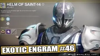 Destiny 2 || Curse of Osiris || Exotic Engram #46 || Helm of Saint-14
