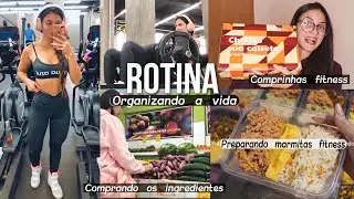 VLOG - VOLTANDO &Aacute; ROTINA FITNESS | FAZENDO MARMITAS | TREINO | COMPRINHAS FITNESS E +
