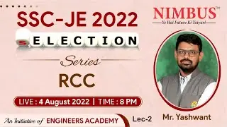 RCC for SSC JE 2022 (CE) - 🔴 Live Class | Selection Series | L-2