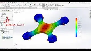 FEA analysis of drone arms | Solidworks #cadsoftware