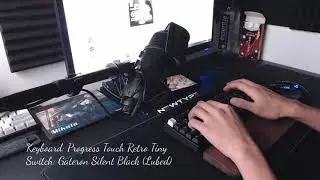 Progress Touch Retro Tiny with 35g Gateron Silent Black Typing Sounds (Lubed)