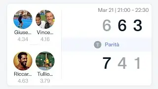 Padel match al centro innova sport opera del 21/03/2023 primo set.