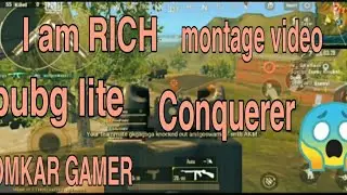 PUBG LITE montage video conpuerer gameplay hard,  RICH song [ OMKAR GAMER]