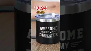 Insulated Coffee Mug Gifts For Dad From Daughter - Awesome Like My Daughter 14oz Mug