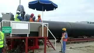 HDPE pipeline installation at Al Ghubrah power generation and water desalination plant Oman