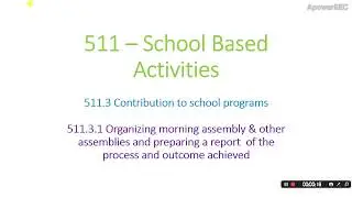 NIOS DElEd - 511-school based Activities,511.3 -511.3.1