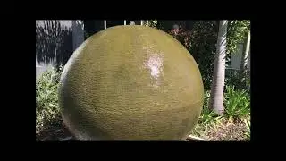 Zen Stone Sphere Water Fountain | Relaxing Ambient Music | Running Water Sounds | ASMR