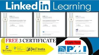 Project Management Institute and LinkedIn Learning Project Management Foundations FREE Certificate