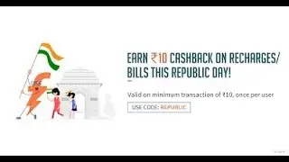 Freecharge Republic Day Offer - Free Recharge Of RS 10 For All User | Unlimited Times