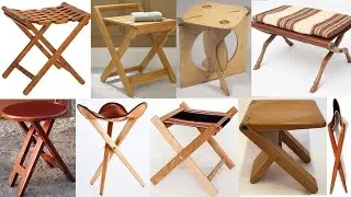 Wooden folding stool ideas for home decor / foldable stool ideas /Make money with folding stool idea