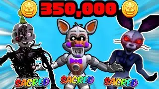 I SPENT 350,000 COINS TO GET ALL NEW SACREDS IN FIVE NIGHTS HUNTED! (Five Nights Hunted)