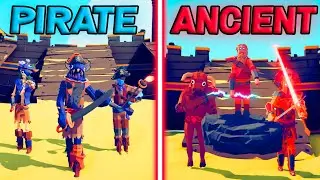 MEGA ANCIENT TEAM vs MEGA PIRATE TEAM | TABS - Totally Accurate Battle Simulator