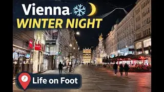 Christmas Night Walk Through Stephansplatz, Vienna 🇦🇹 | Real City Sounds