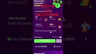 MPL Referral code | use this  code for earning money 🤑💰 | MPL #mpl  #jaishreeram #jaishreebalaji