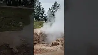 Mud Pot Splashes Merrily Away At Fountain Paint Pot