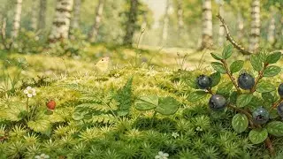 Summer morning in the birch forest - Stillhet | Nordic Forest Tales | 2 hours