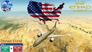 [RFS Real Flight Simulator] Dream event | Boeing 787 |Ohare Intl to Los Angeles| 720p