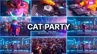 DJ Cat Dancing at a Music Party | Cat Party