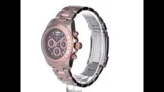 Invicta Men's 6932 Speedway Professional Collection Chronograph 18k Rose Gold Plated and Stainless S