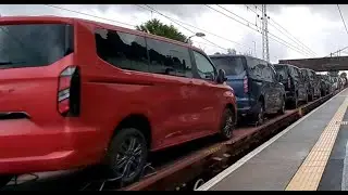 HIGH SPEED TRAIN CAR TRANSPORTER AT LOCKERBIE ON WEST COAST MAIN LINE
