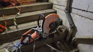 Vevor  Electric Concrete Saw, 16 in, 2800w first test.