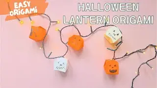 DIY Halloween Lantern Origami 🎃 | Easy Paper Folding Decoration Lights