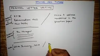 FORMAL LETTER || FORMAT FOR DESCRIPTIVE EXAM || SSC CGL || CHSL || BANK PO || SBI || IBPS ||