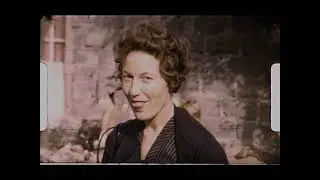 4.75mm Film - Ultra Rare Colour Monoplex Home Movie - Family Spending Time in the Garden