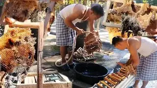 HONEY FARMING//CLEANING BOXES AND FRAME//CLEANING OLD BEE BOX HIVES AND FRAMES:ADA ALFRED