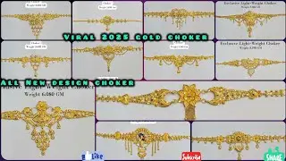 New model gold choker necklace design with weight//lightweight gold Chik Mala design 