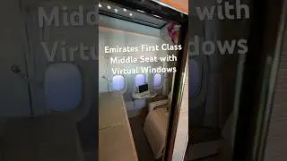 Emirates First Class middle seats have virtual windows #emirates #firstclass #emiratesfirstclass
