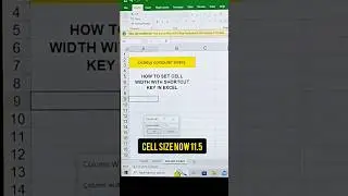 How to set cell width in Excel | Advance excel triks | #excel #youtubeshorts #shorts #education