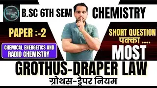 Grothus Draper Law | Grothus Draper Law in Hindi | Photochemistry | bsc 6th semester chemistry
