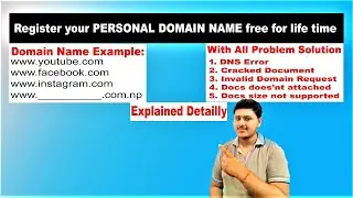 Personal Domain Free मा Register गर्ने तरिका | Free Domain name Registration for life time #aayush