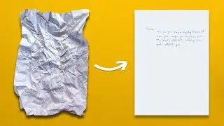 How to Restore Wrinkles Folded Paper Documents in Photoshop #187