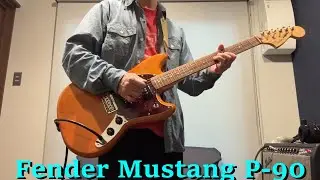 Fender Mustang P-90  試奏動画  Guitar trial video. The amplifier uses Fender Super Reverb.