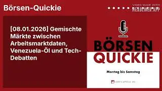 [08.01.2026] Gemischte M&auml;rkte zwischen Arbeitsmarktdaten, Venezuela-&Ouml;l und Tech-Debatten