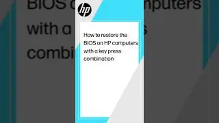 How to restore the BIOS on HP computers with a key press combination | HP computers #shorts