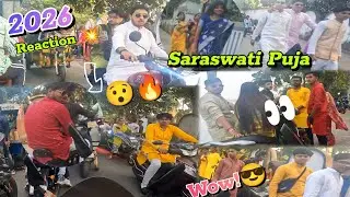 Saraswati Puja Reaction 2026 😯💥 || KTM RC 200 || Jawa #new #video 
